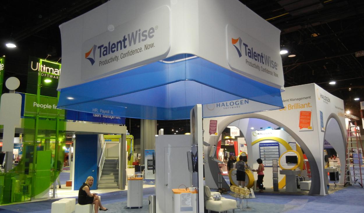TalentWise Trade Show Booth Design by Footprint Exhibits in Seattle